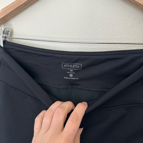 ATHLETA Women's Black Athletic Bermuda Shorts - Picture 2 of 5